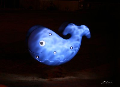 blue fish swimming 8621 light painting