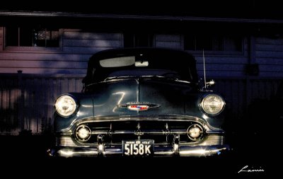 antique car 9521  light painting