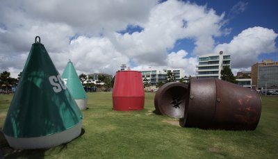 Geelong foreshore Bouys on lawn.jpg