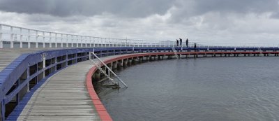 Geelong foreshore Swimming pool boardwalk.