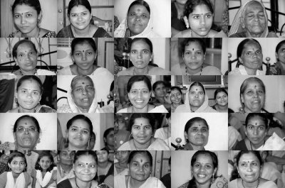 India Women's Portraits in black and white