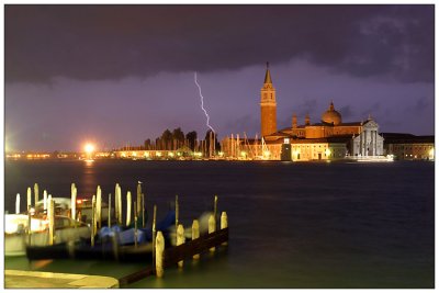 Lightning over St.George Island, Venice