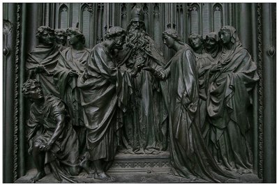 Door sulptures on Milan Cathedral