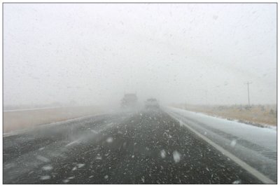 Snowstorm on I40