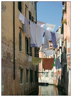 Hanging the washing in Venice