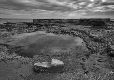 Water Pool and Rock