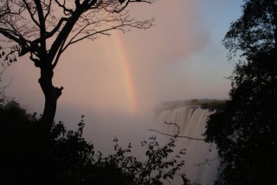 Victoria Falls at sunrise