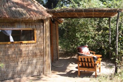 our hut in Mwamba bushcamp - the fig tree hut