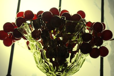 Grapes In Glass Bowl