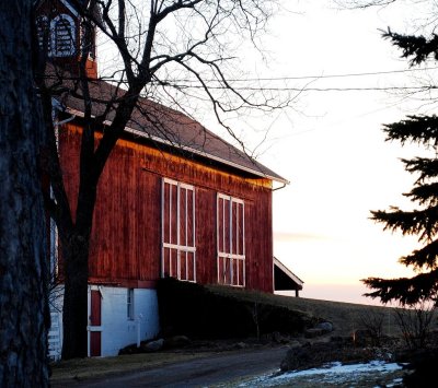 Horse Barn At Sunrise