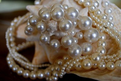 Pearls and Conch Shell