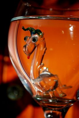 Glass Dragon In Wineglass