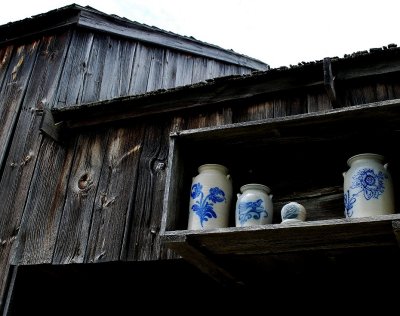 Pottery Above Barn Doorway