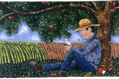 Under The Apple Tree, Acrylic On Canvas