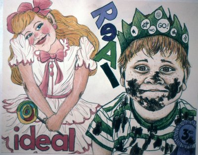 Real vs. Ideal, Colored Pencil
