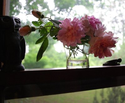 Roses On The Window Sill