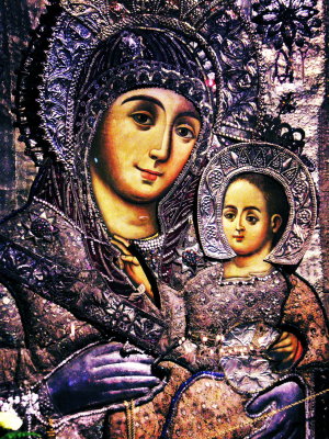 Mary and child, Bethlehem birthplace