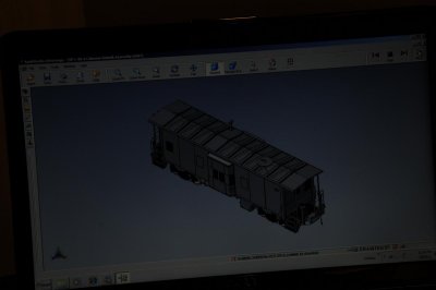 CAD Images of Intermountain's SP C40-4 Caboose