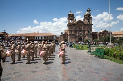 Band at parade, Cusco