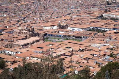 Cusco and Plaza de Armas from Sacsayhuaman