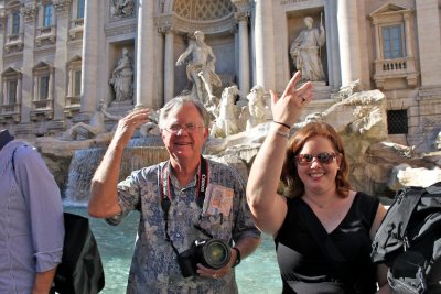 Erin and Ed at Trevi Fountain