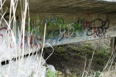 Platform Bridge - the underworld (remains of the graffiti)