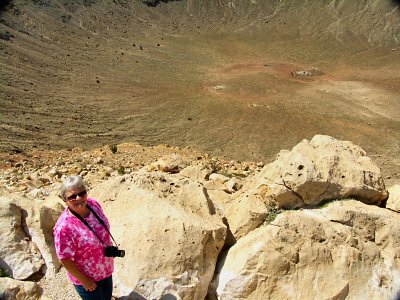 Phyllis at Meteor Crater, Az tw