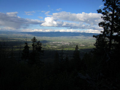 Looking down from GrubStake restaurant at Hamilton, Mt  pw c..jpg