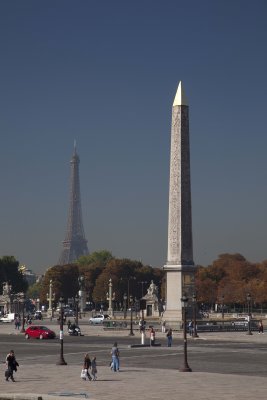 Concorde Obelisk and Eiffel tower