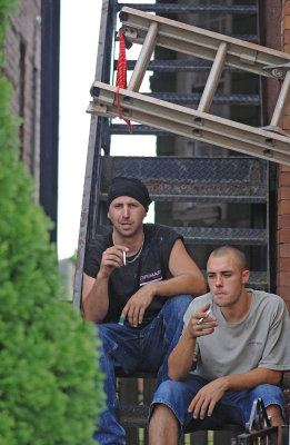 Workers Baltimore, Maryland. 09/13 ...Lucky or ladder..