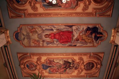 Murals on ceiling of lobby