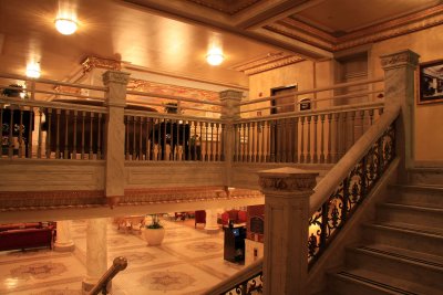 Stairs to second level of lobby