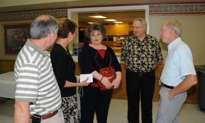 Charles; Linda; Janice Shipman Adams and husband Allen; Larry King