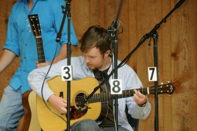 Picking his new Henderson Guitar
