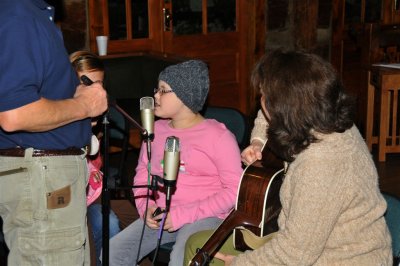 Natalie, a friend of Sabrina House, is currently undergoing treatment in her fight against cancer, sang Carols for the audience