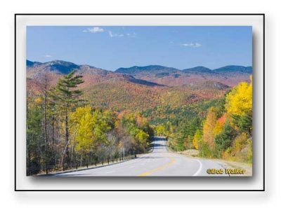 Highway Route 9N In The High Peaks Of The Adirondack Park