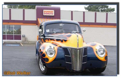 Dunkin Donut With A Hot Rod Visitor