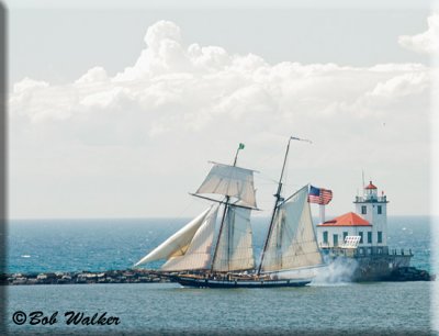 The Ships Fire A Volley As They Enter Port