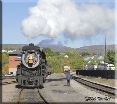 Canadian National 3254 Railway Engine Preparing For Excursion