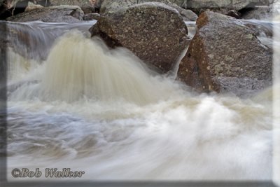 The Water Erupts As It Makes It's Way Down Stream