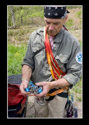 Mr. Peter Nye Unit Leader Shows Me The Bands He Will Be Using And Explains Them To Me