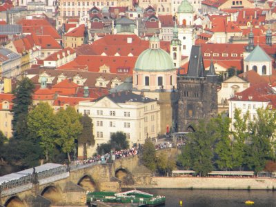 View of Lookout Tower on Petrin ...Charles Bridge