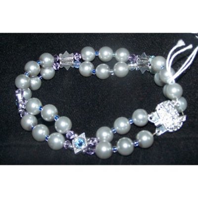 Silver and Gray Pearl Bracelet