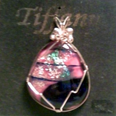 Curly Cues Dichroic Glass Pendant