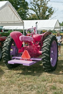 Rear of a 1944 Case Painted Hot Pink
