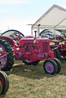 Frontside of a 1944 Case Painted Hot Pink
