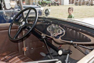 Inside 30s Ford Cabriolet