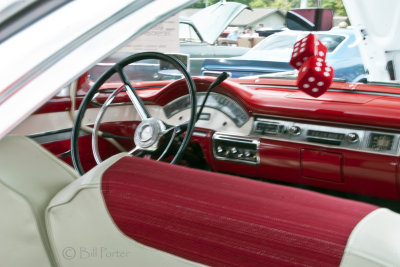 1957 Ford in Red and White Interior