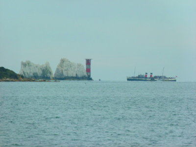 CALEDONIAN STEAM PACKET - P.S. WAVERLEY (The Last Sea Going Paddle Steamer) @ The Needles, Isle of Wight