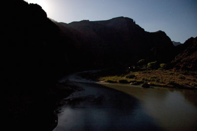 View of Colorado River shoreline from Kaibab Bridge
